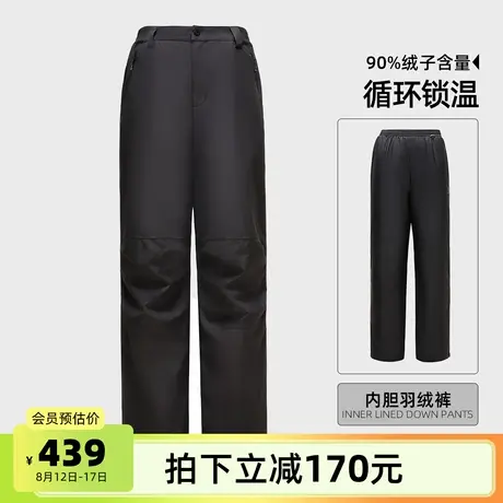 骆驼女装工装羽绒裤三合一2025冬季新款保暖防寒防泼水直筒休闲裤商品大图
