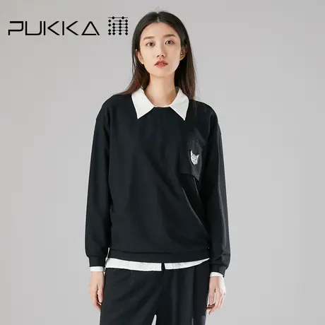 蒲PUKKA 原创女装卫衣秋冬季设计感时尚套头衫冬商场同款商品大图