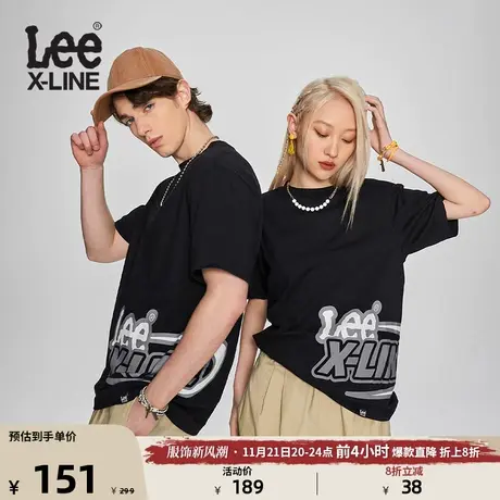 Lee23新品舒适版跨身印花男女同款短袖T恤LUT0054454LE图片