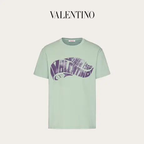 【季末优惠】华伦天奴VALENTINO男士VALENTINO SURF印花棉质T恤图片