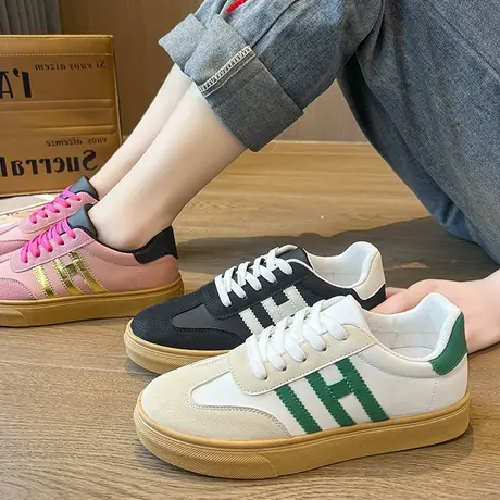 厚底德训鞋女2023春夏季新款小众设计感阿甘鞋板鞋百搭运动休闲鞋商品大图