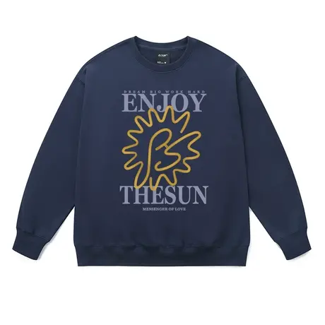 藏青色卫衣男女冬欧美风潮牌高级感小众设计字母情侣运动休闲外套图片