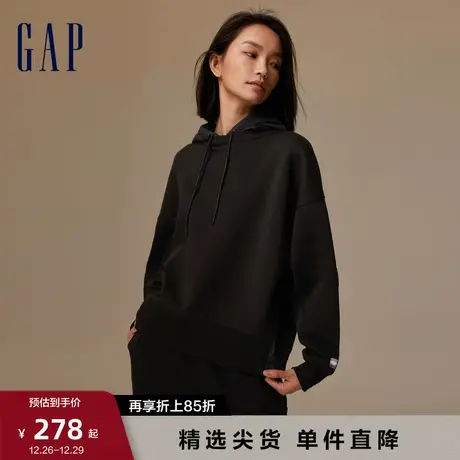 【断码优惠】Gap女装秋季宽松空气三明治Scuba卫衣拼接上衣810618商品大图