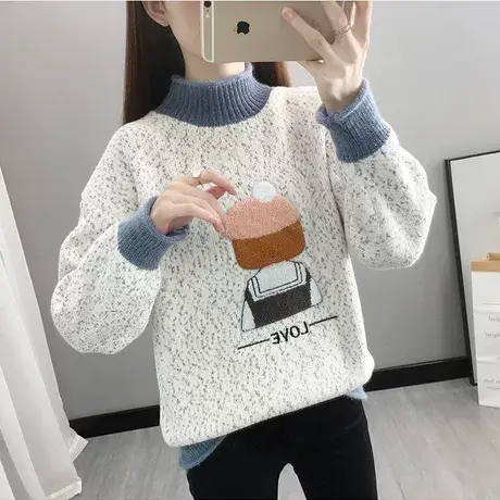 雪尼尔女士毛衣加厚秋冬2023年新款爆款打底衫保暖衣女冬外穿洋气图片