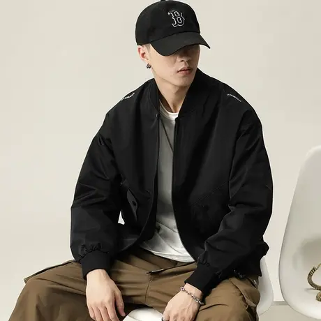 时尚百搭男士外套大码宽松防风外套保暖工装男秋冬户外夹克休闲男图片