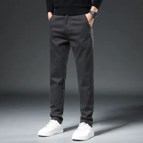 2023新款春秋季长裤子男韩版潮流修身直筒西装裤灰色西裤休闲百搭商品大图