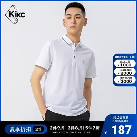 kikc2022新款夏季短袖polo衫男商务休闲翻领简约高级大气时尚男士图片