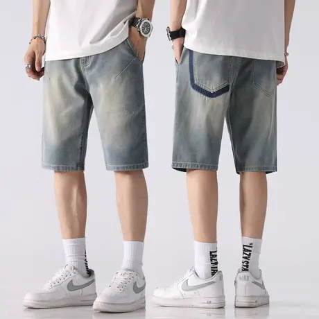 广州新塘镇牛仔男装短裤男士休闲夏季中裤子薄款五分男款2023新款图片