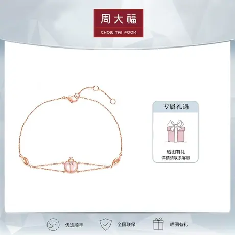 周大福可爱瓢虫18K金贝壳手链定价T77215商品大图