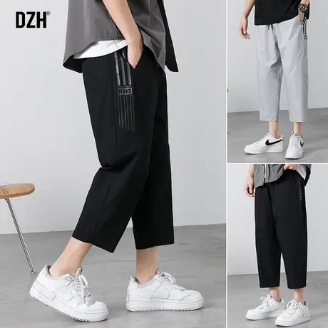 男士休闲纯棉七分裤男夏季薄款7分裤速干八分裤2023新款运动裤子商品大图