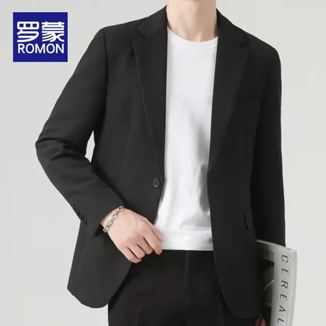 罗蒙男士西服2025春秋新款商务休闲小西装春季中青年单西外套男装图片
