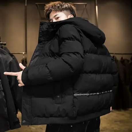 2023年新款棉衣男冬季外套加厚潮牌ins冬天棉袄短款连帽羽绒棉服图片