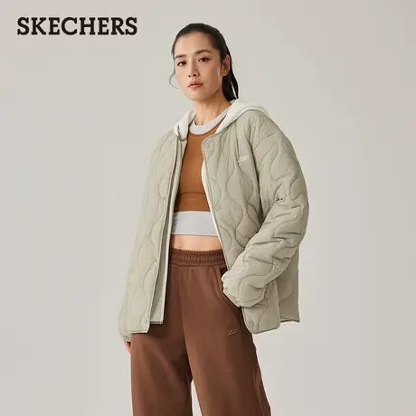 斯凯奇棉服2025年秋冬新款男女同款连帽棉外套轻便舒适保暖上衣商品大图