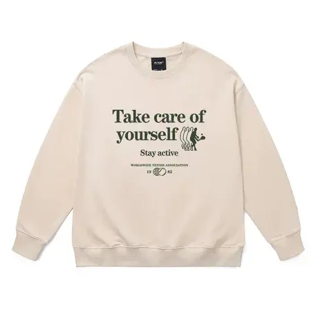 美式潮牌网球运动风韩版圆领卫衣2023秋季新款纯棉宽松长袖套头衫商品大图