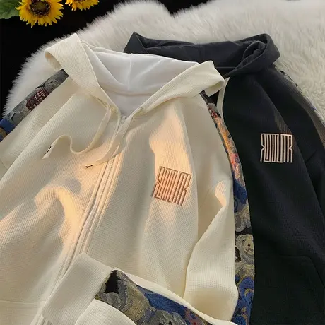 2023春秋季新款中山卫衣外套男宽松连帽开衫国风潮搭青少年上衣服商品大图