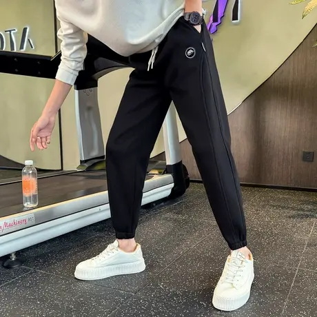 春秋款卫裤时尚韩版潮流运动裤男裤冬季裤子潮牌加绒束脚休闲裤商品大图