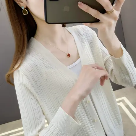 冰丝针织开衫女短款防晒披肩外搭空调女薄款夏季配裙子的小外套图片