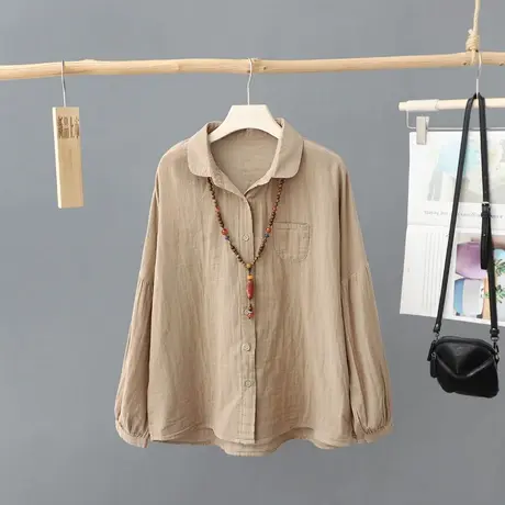 春装新款简约范经典白衬衫女长袖棉质休闲打底衫叠穿衬衣上衣女装图片