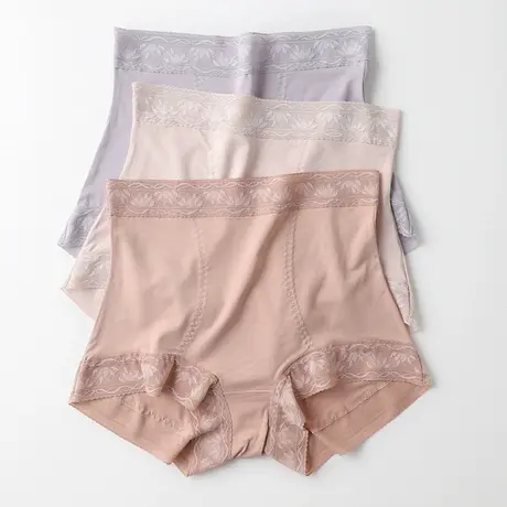 莫代尔高腰收腹内裤女士抗菌裆蕾丝边包臀打底短裤夏季薄款2023商品大图