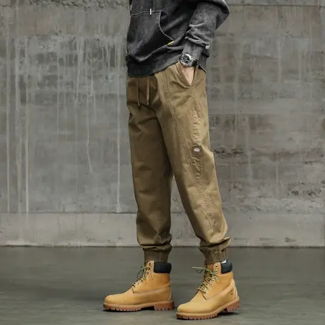 宽松潮流束脚裤子男款户外工装裤男大码百搭时尚男装裤子潮流男装商品大图