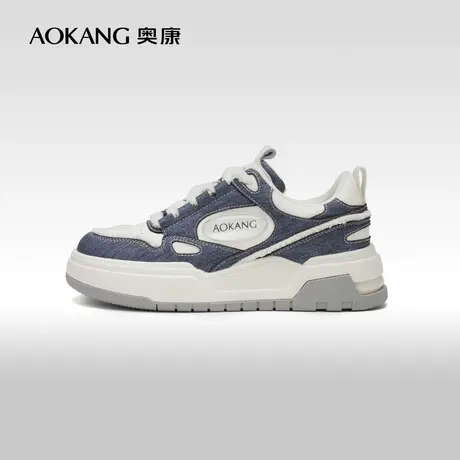 【门店发货】奥康女鞋 冬季新款小众设计休闲滑板鞋面包鞋图片