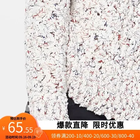 艾格2023春季女装宽松加厚时尚印花彩色保暖圆领套头针织衫Y201商品大图
