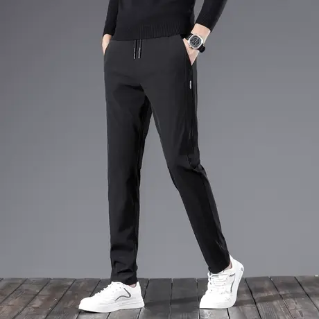 百搭不挑人薄款冰丝裤2023春夏新款潮牌透气冰凉休闲裤男裤子长裤商品大图