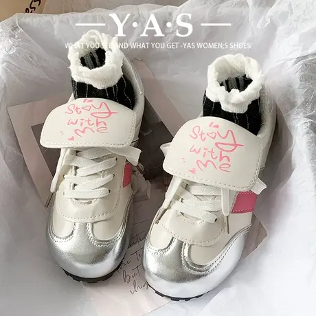 德训小白鞋子女2024新款爆款春季运动鞋女小众设计感百搭泡芙鞋潮图片