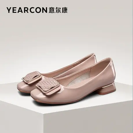 意尔康女鞋官方旗舰店单鞋女春季搭扣时尚方头一脚蹬断码outlets商品大图