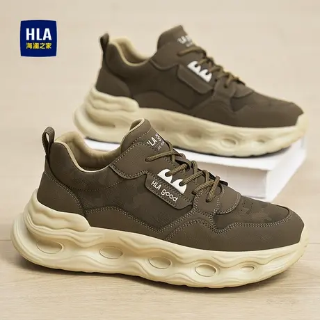 HLA/海澜之家高端男鞋品牌春季特价男士耐磨厚底轻便休闲运动鞋子商品大图