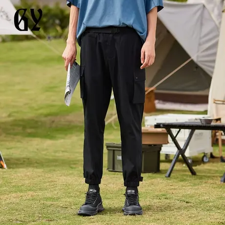 雅戈尔奥莱 GY男装夏季立体工装袋微宽松直筒裤型男士休闲裤商品大图