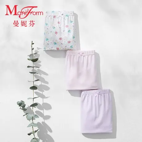 曼妮芬女童可爱中腰平角裤女孩内裤小孩舒适底裤纯棉全棉底裆短裤商品大图