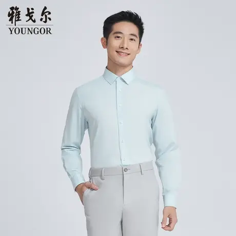 雅戈尔奥莱 商场同款男士长袖衬衫秋季新款官方商务长袖衬衫商品大图