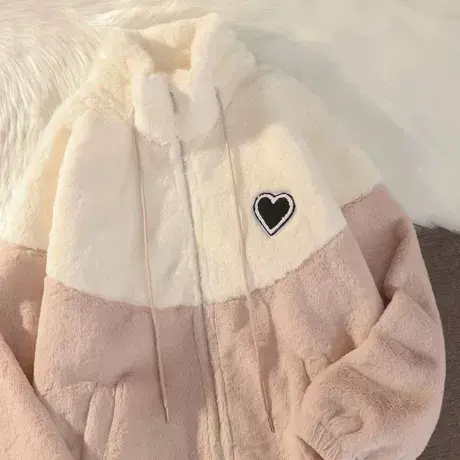 加绒加厚外套女2025秋冬新款宽松百搭羊羔毛皮毛一体棉服大衣潮商品大图