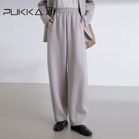 蒲PUKKA 原创设计女裤2024春装新款休闲运动阔腿宽松显瘦萝卜长裤图片