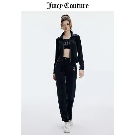 Juicy Couture橘滋套装女春季新款穿搭高级感外套天鹅绒休闲长裤商品大图