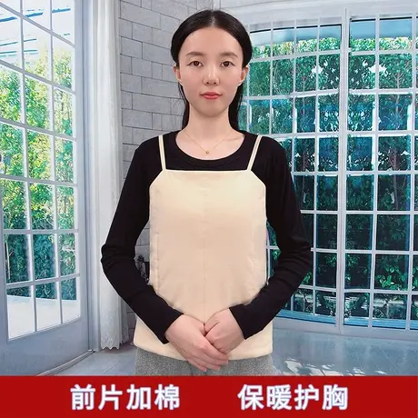 棉背心女内穿打底女式加棉内搭女士夹棉吊带内衣图片