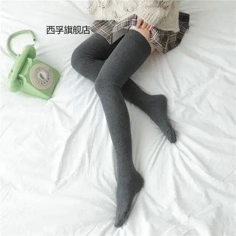 超长加长版高筒过膝袜硅胶防滑长筒大腿袜子女秋冬加厚高个子长袜商品大图