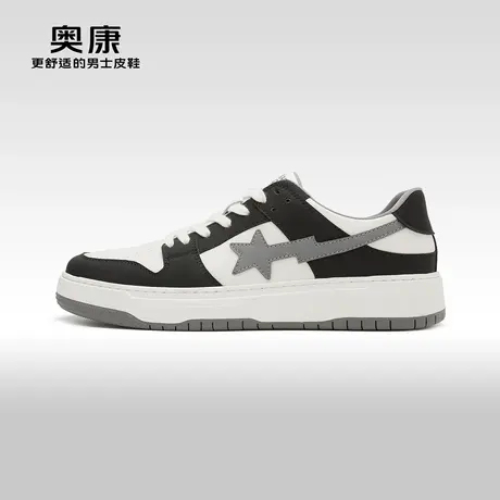 【门店发货】奥康男鞋2024春季新款低帮运动舒适休闲透气软底板鞋图片