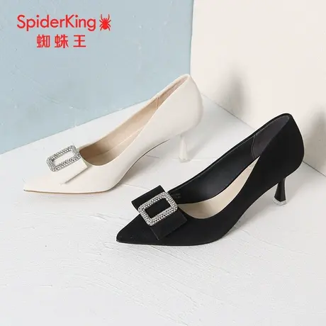 SPIDER KING/蜘蛛王女单鞋2023秋商场新款高跟鞋通勤优雅名媛细跟商品大图
