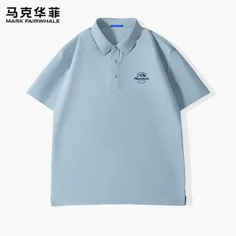 马克华菲冰丝短袖POLO衫男士夏季2025新款宽松休闲翻领T恤上衣薄图片