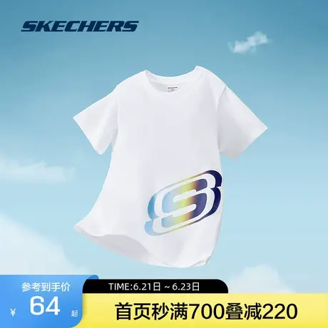 skechers斯凯奇童装男女童短袖T恤纯棉夏速干透气儿童夏装运动衣图片