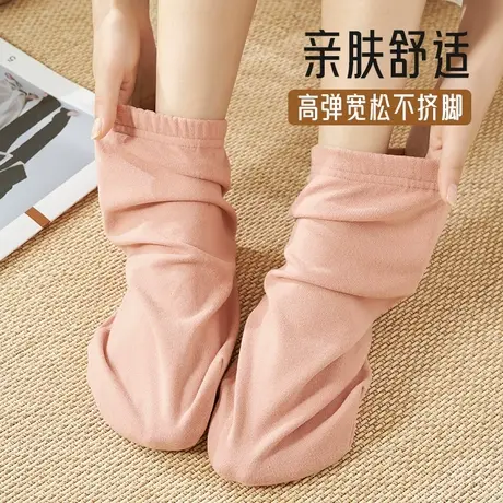 猫人空调袜睡眠袜夏季睡觉穿的宽松加大码脚套居家专用地板月子袜商品大图