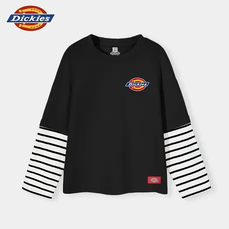Dickies童装男童秋季打底衫儿童长袖t恤纯棉女童潮牌秋装假两件A商品大图