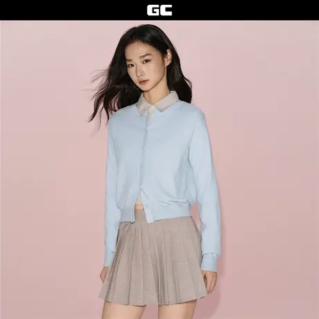 GC2025秋冬新款针织衫女装羊毛混纺品牌刺绣圆领针织开衫12355603商品大图