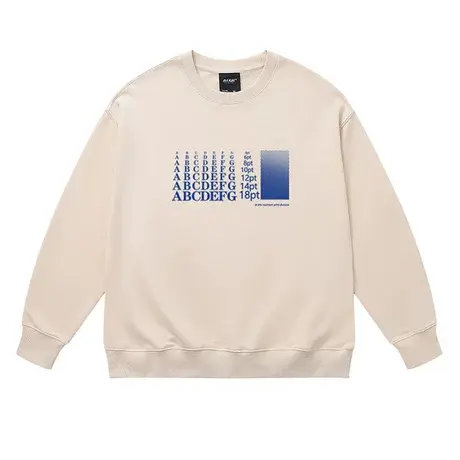 港风chic视力表格测试大码vintage古着高街男女款情侣装圆领卫衣图片