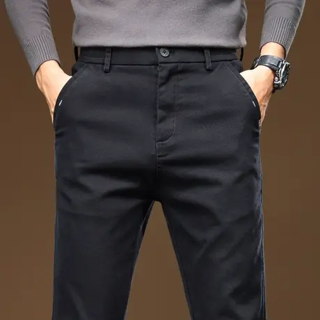 春秋款男士黑色西装裤春季高端直筒休闲裤子春天男装商务正装西裤商品大图