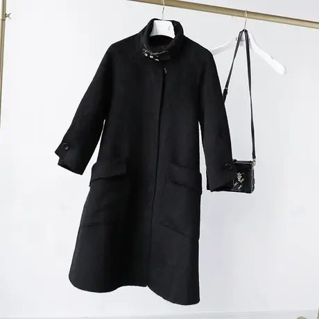 【直播】粉红大布娃娃时尚气质舒适保暖中长大衣图片