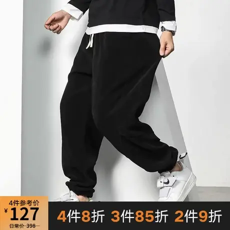 GxxH潮牌大码男装运动裤男士秋冬宽松百搭束脚卫裤潮流休闲长裤商品大图
