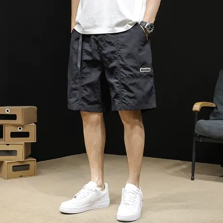 速干工装短裤男士五分裤夏季薄潮牌5分男裤宽松大码裤子2023新款商品大图